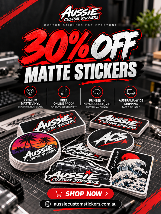 30% OFF MATTE STICKERS